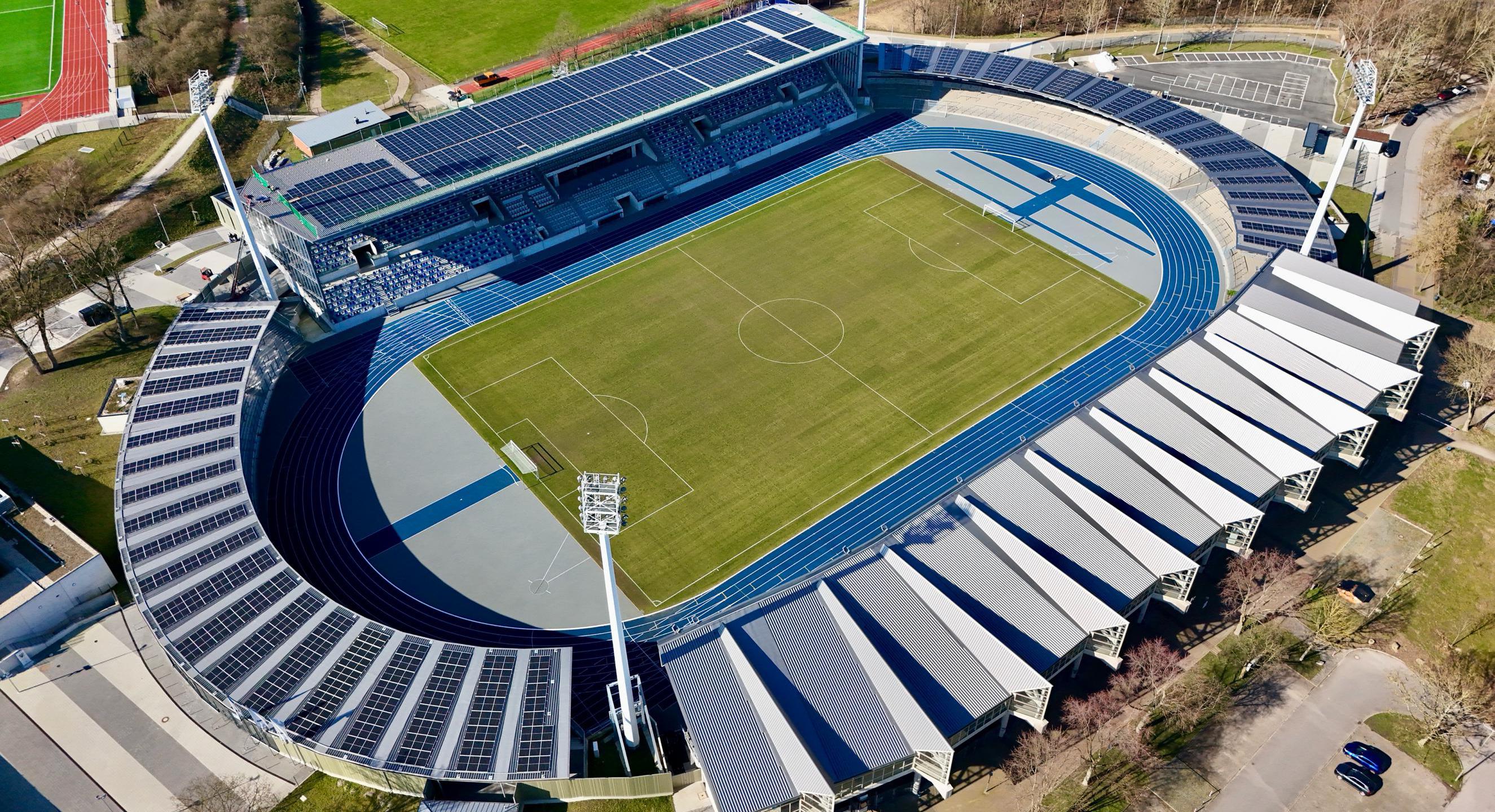Luftbild des Lohrheidestadion