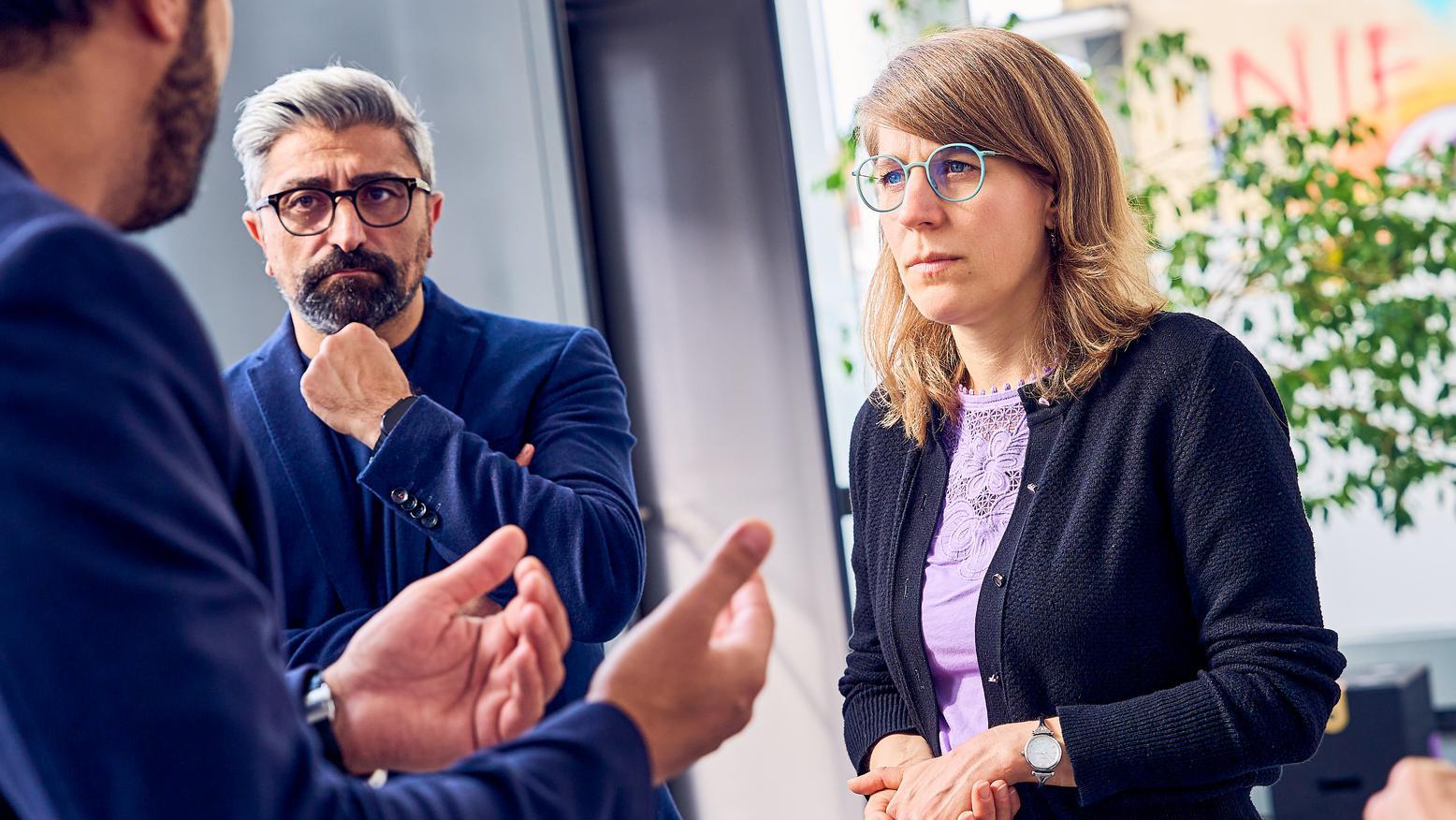 Ministerin Schäffer im Gespräch