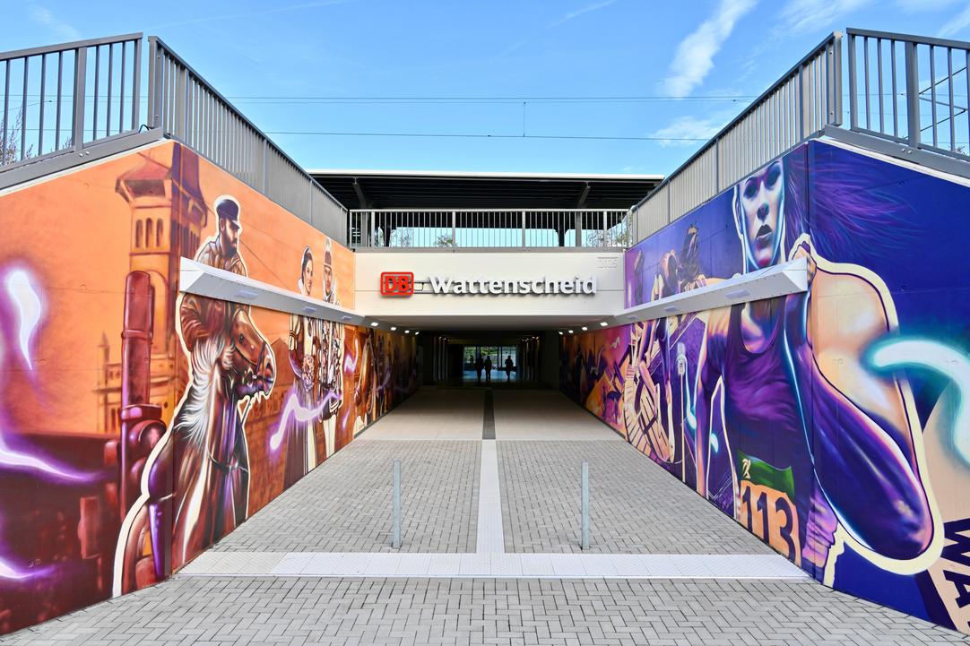 Bild vom südlicher Zugang am Bahnhof Wattenscheid